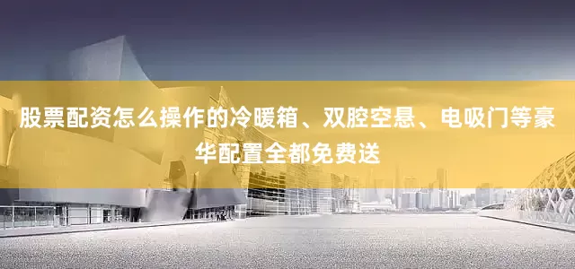 股票配资怎么操作的冷暖箱、双腔空悬、电吸门等豪华配置全都免费送